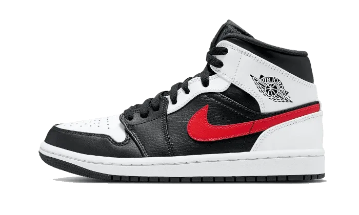 Air Jordan 1 Mid Black Chile Red White