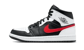 Air Jordan 1 Mid Black Chile Red White