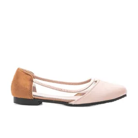 Ballerines Kortes en daim beige pour enfant