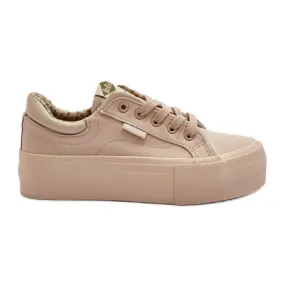 Baskets à plateforme pour femmes Lee Cooper LCW-24-31-2181 Beige