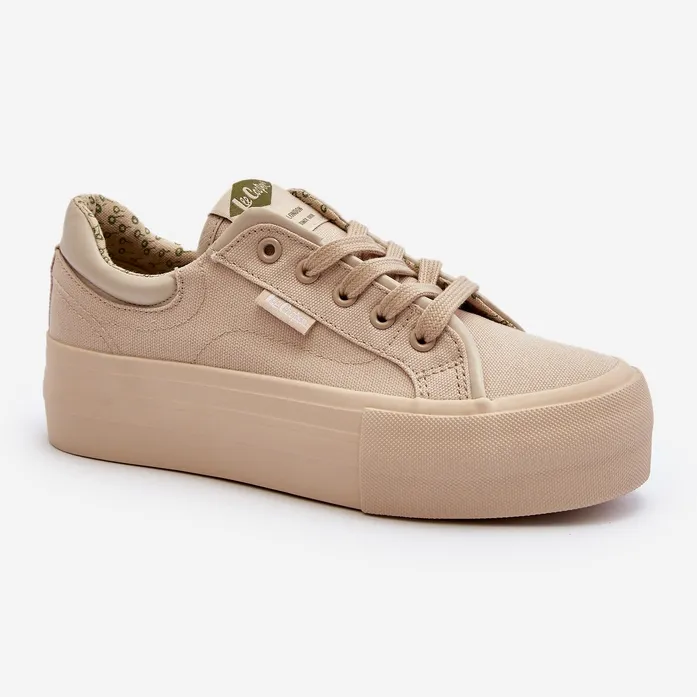 Baskets à plateforme pour femmes Lee Cooper LCW-24-31-2181 Beige