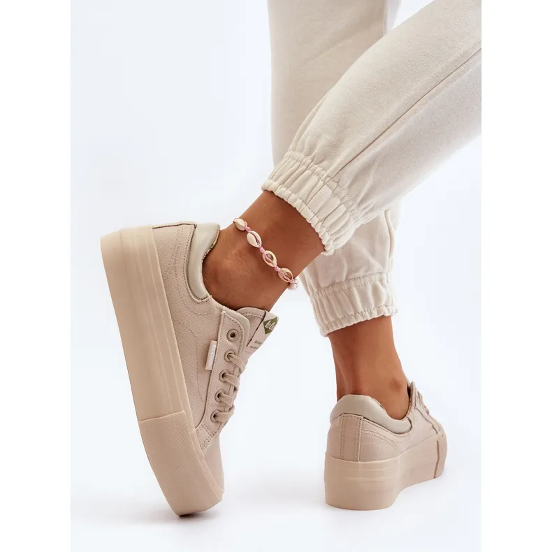 Baskets à plateforme pour femmes Lee Cooper LCW-24-31-2181 Beige