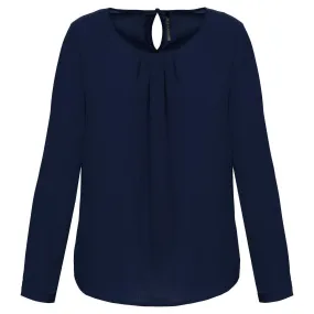 Blouse matière crêpe - Femme - K5003 - bleu deep sea 