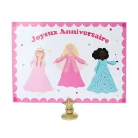 Carte Joyeux Anniversaire princesses Le petit Souk - Le petit Souk