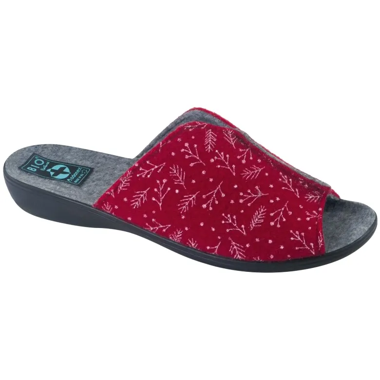 Chaussons feutre DIK41 BIO Nature Adanex 27778 rouge