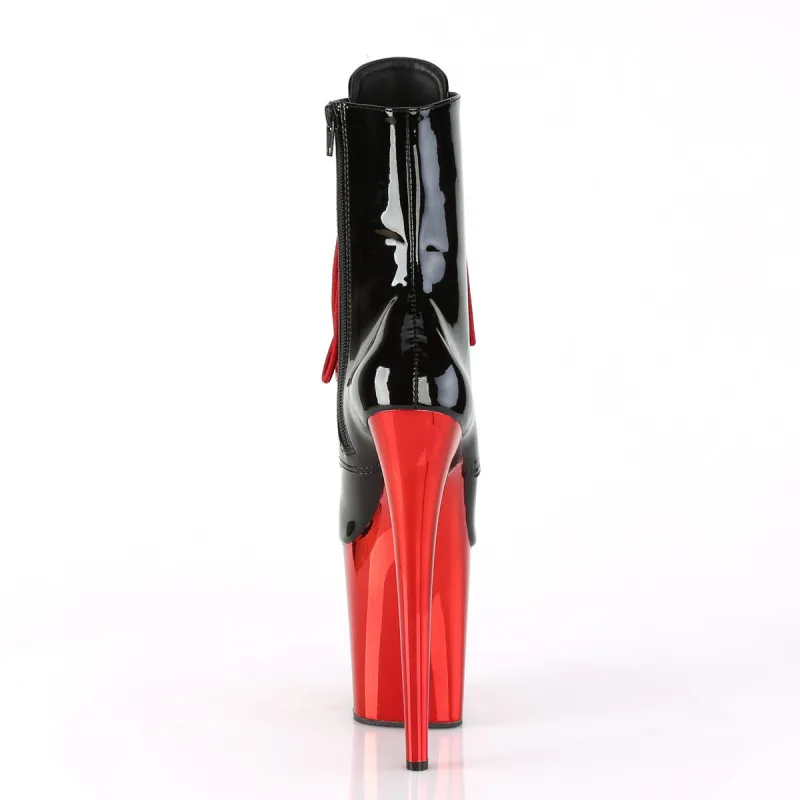 Chaussure Pole Dance exotic flamingo rouge et noire à talon aiguille 20 cm Pleaser