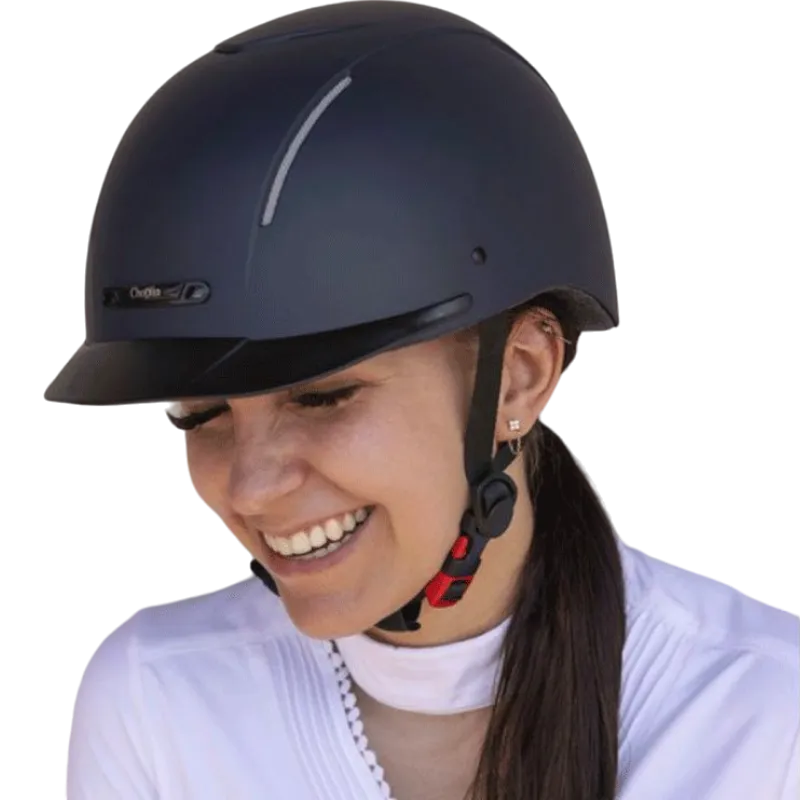 Choplin - Casque d'équitation plume mat marine