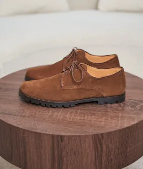 Derbies Confortables pour Homme: L'Homme Élégant Daim Marron Chocolat