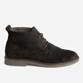 Desert boots marron foncé éco-conçu en cuir velours - Boots Homme | ERAM