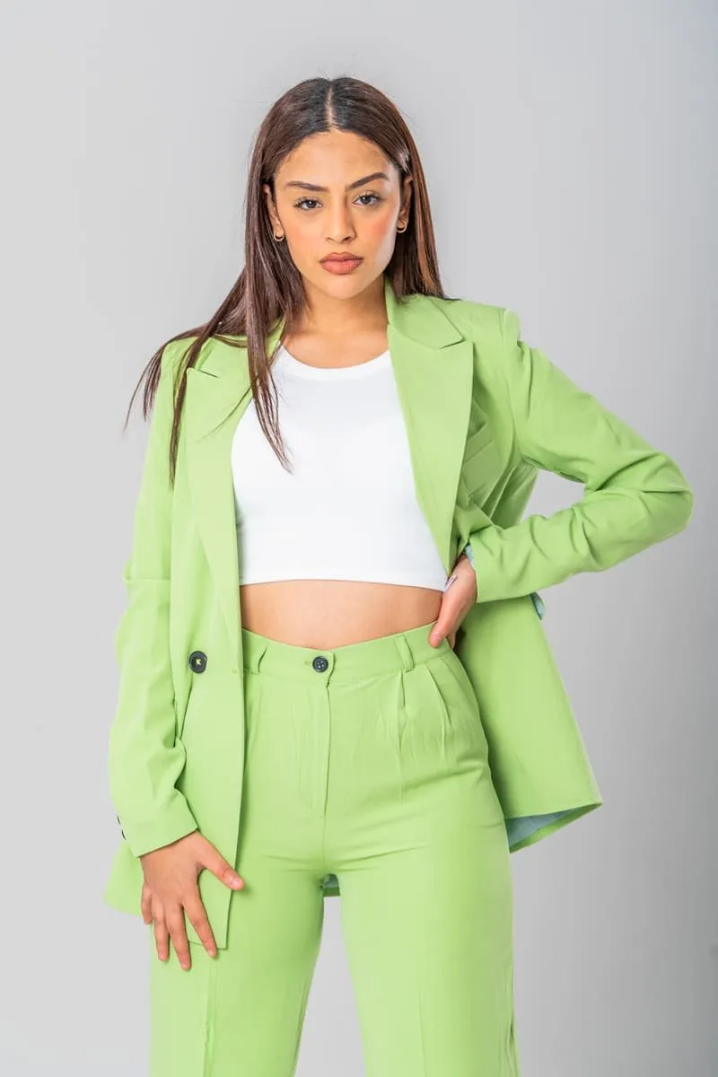 Ensemble tailleur large vert