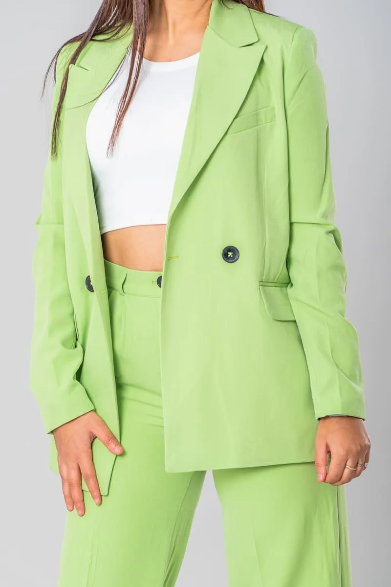 Ensemble tailleur large vert