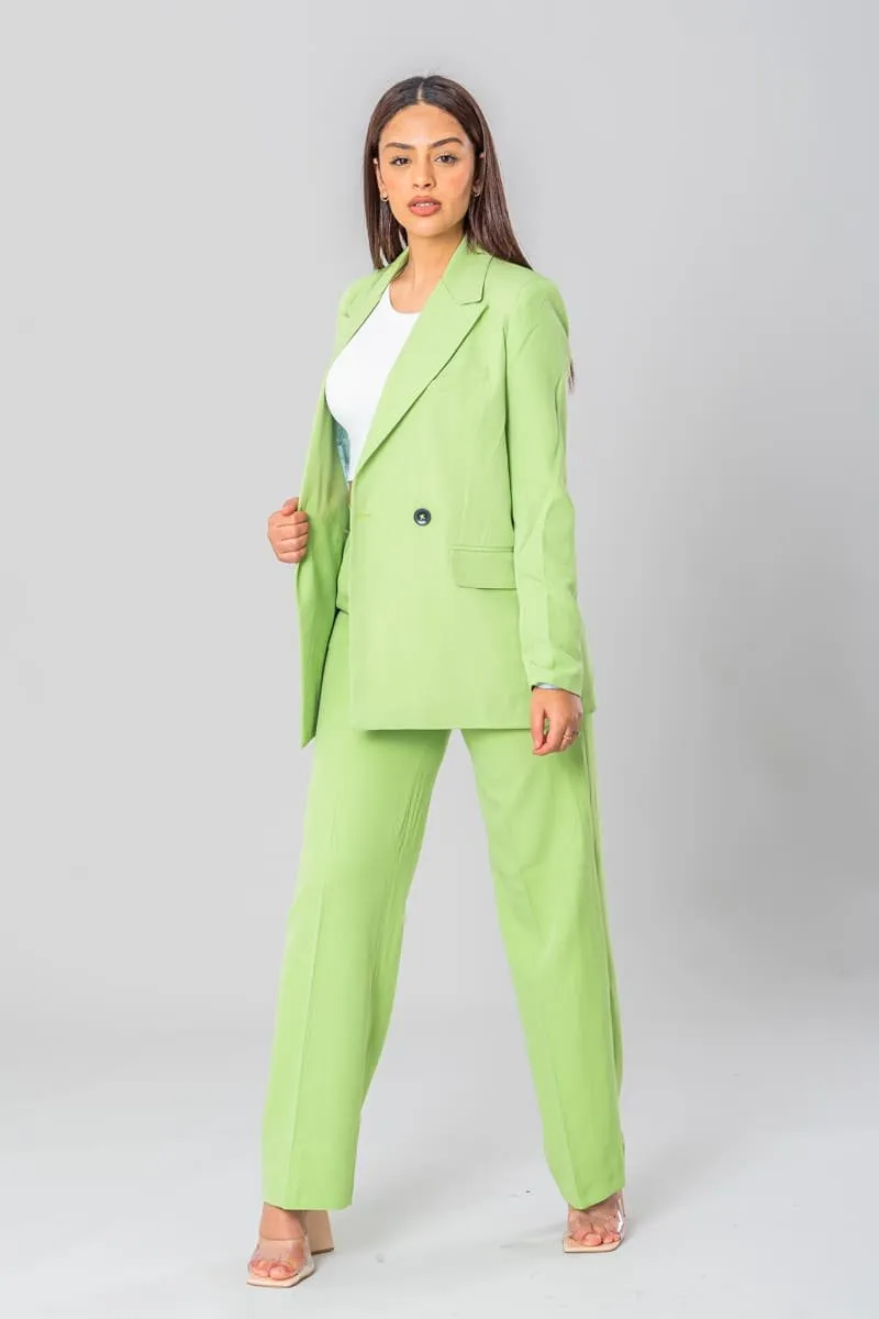 Ensemble tailleur large vert