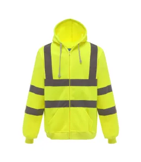 Hi visibility veste réfléchissante à capuche homme jaune Yoko