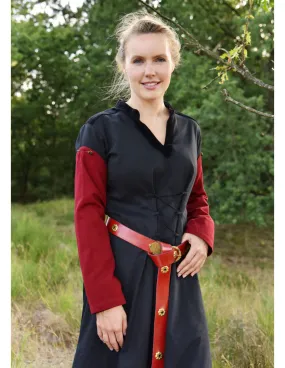 Manches de robe médiévale avec épingles, rouge vin rouge ⚔️ Boutique Épées