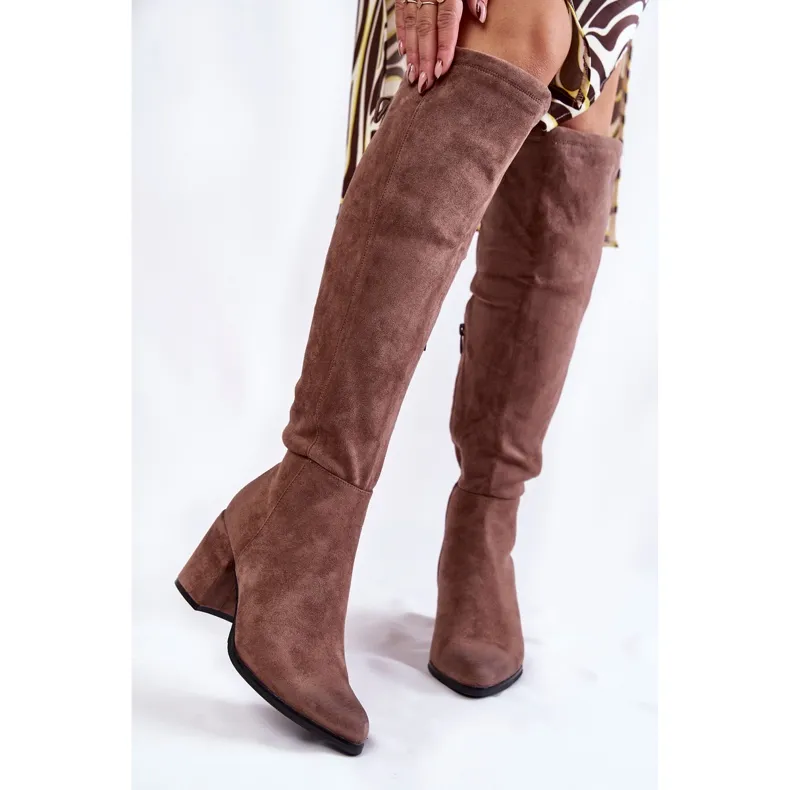 PL4 Cuissardes en daim pour femme La.Fi 270056TA-SU Marron clair brun