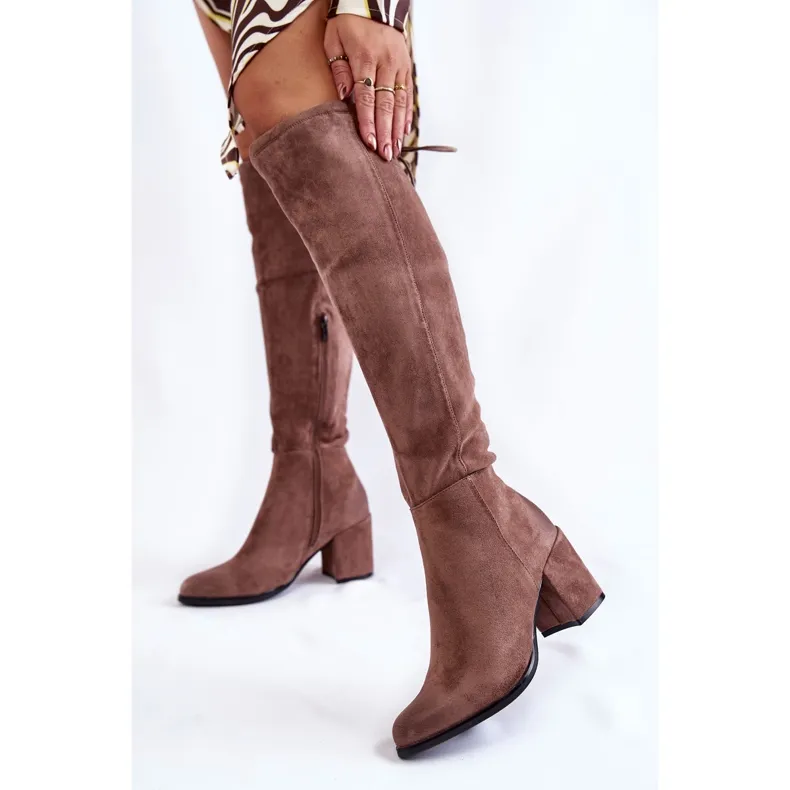 PL4 Cuissardes en daim pour femme La.Fi 270056TA-SU Marron clair brun