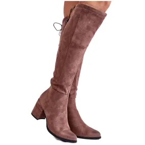 PL4 Cuissardes en daim pour femme La.Fi 270056TA-SU Marron clair brun