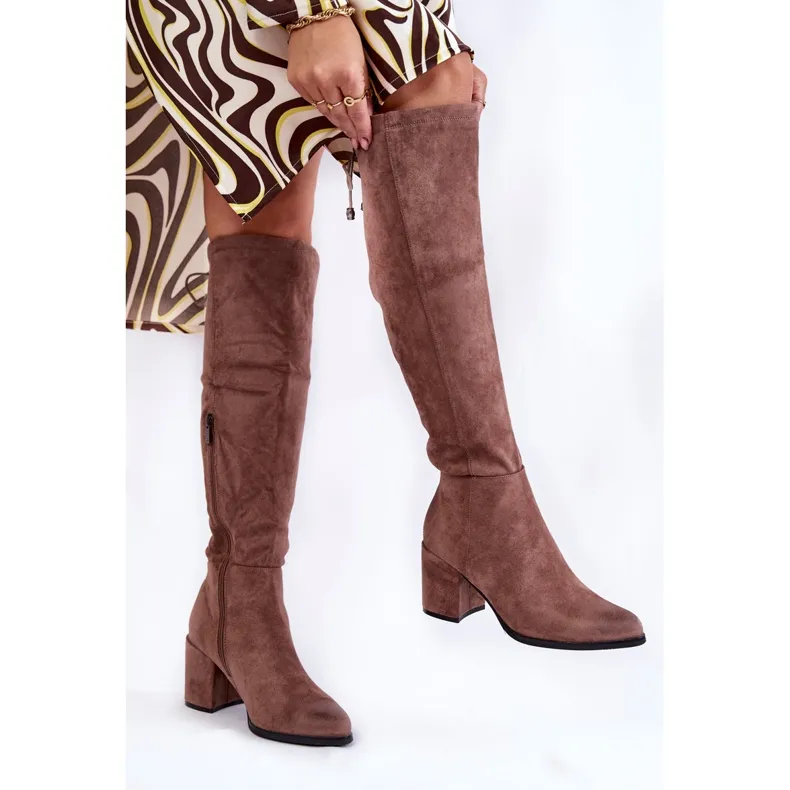 PL4 Cuissardes en daim pour femme La.Fi 270056TA-SU Marron clair brun