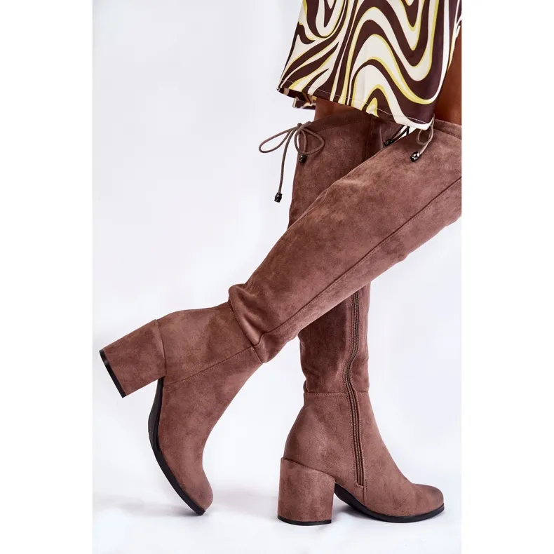 PL4 Cuissardes en daim pour femme La.Fi 270056TA-SU Marron clair brun