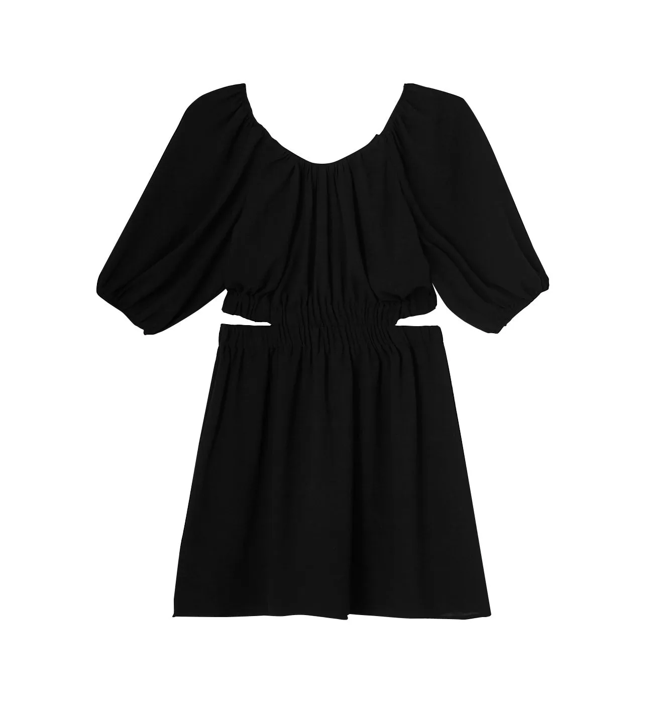 Robe à manches ballon Femme - Noir