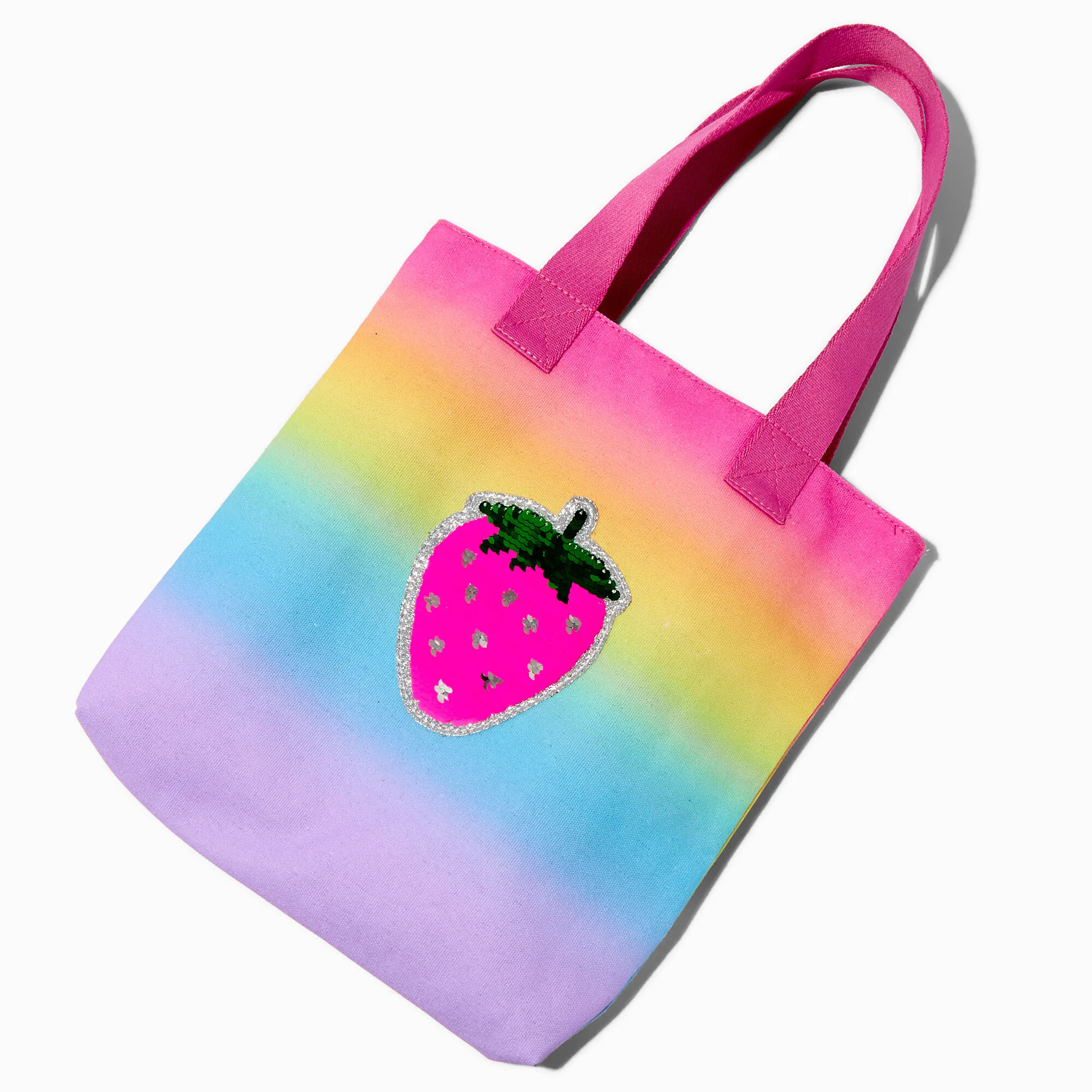 Sac cabas fraise arc-en-ciel Claire's Club