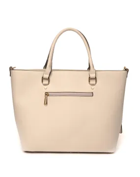 Sac cabas gris clair zippé