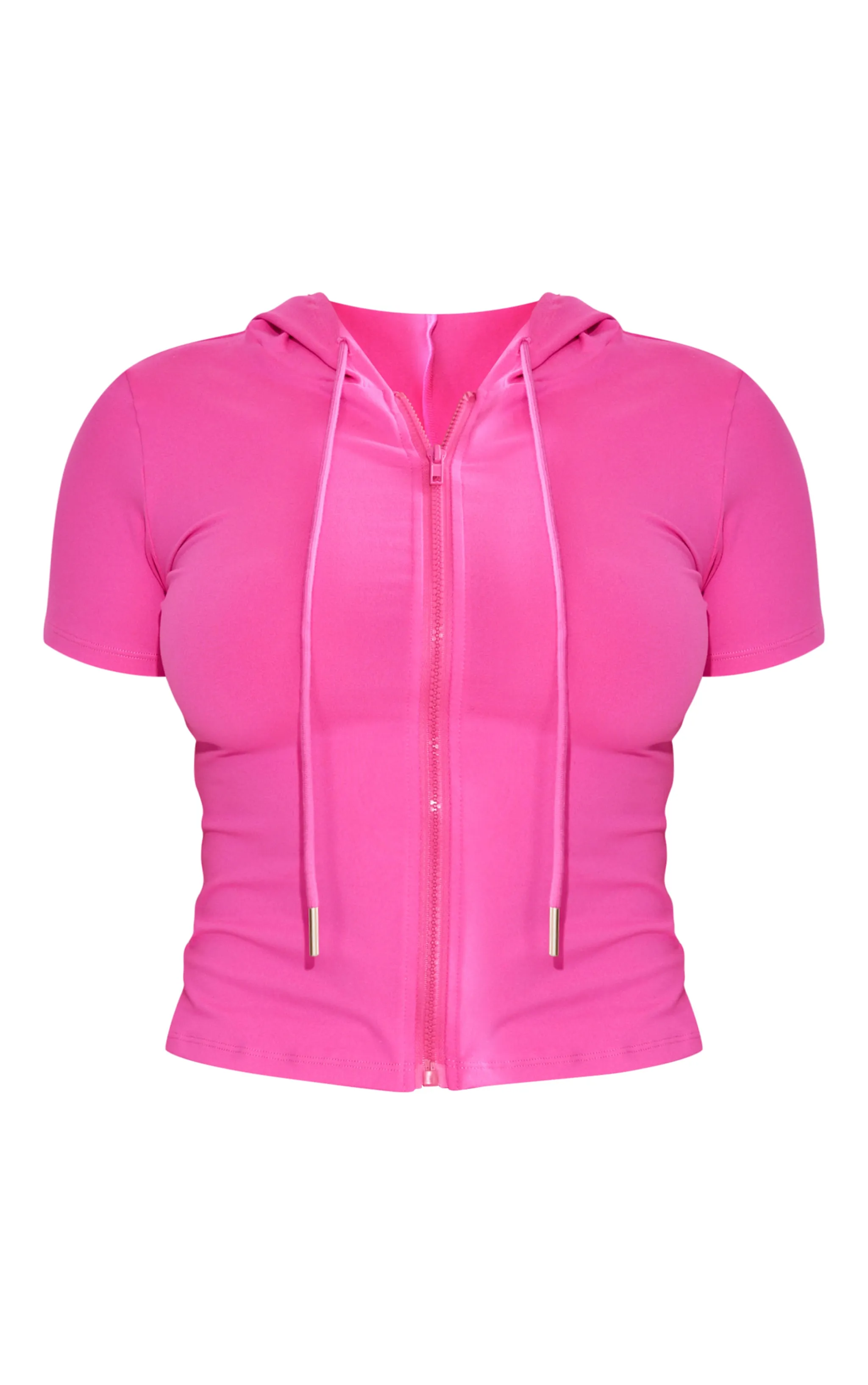 Shape Veste sculpt rose vif à manches courtes et capuche