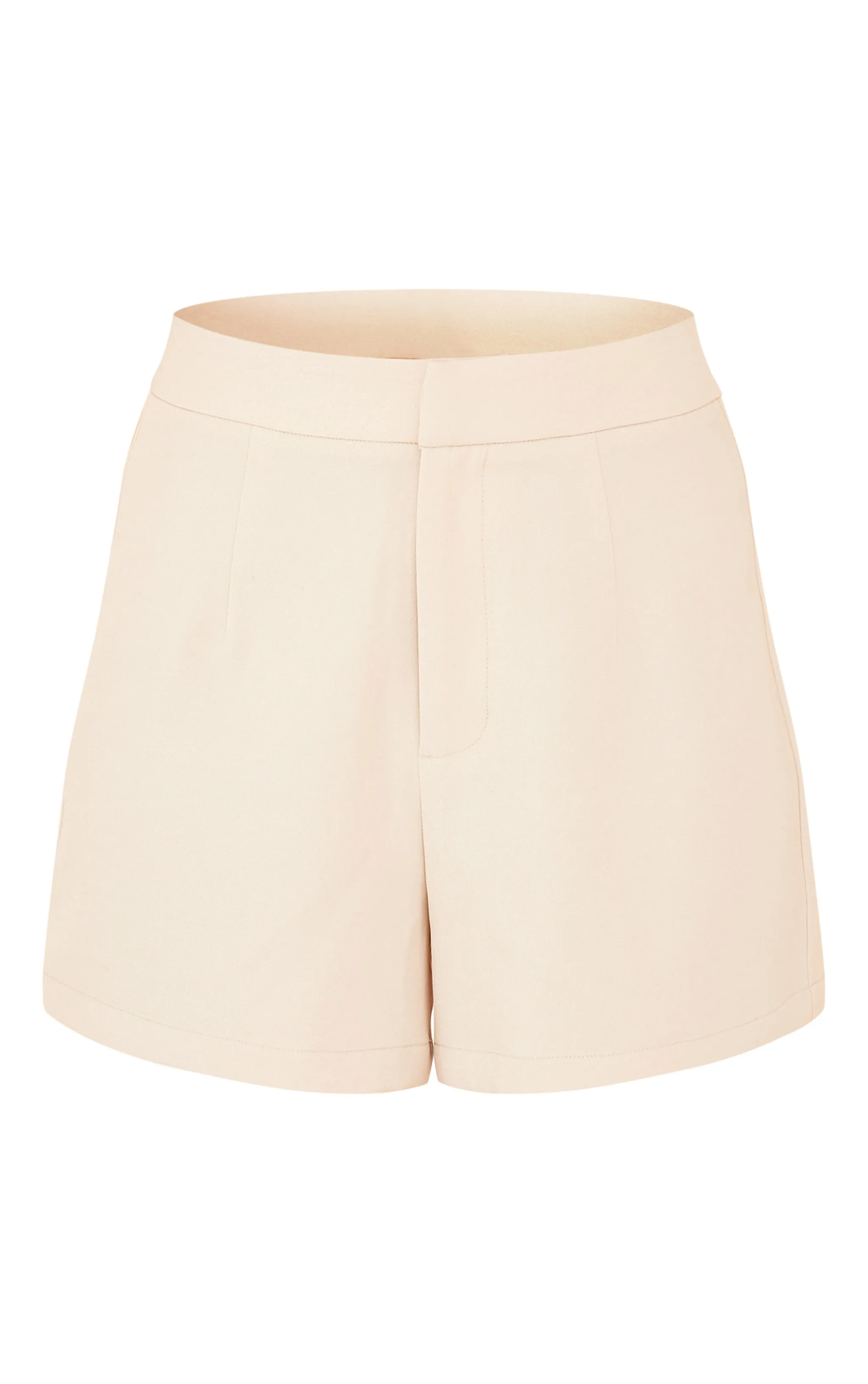 Short de tailleur crème à taille haute