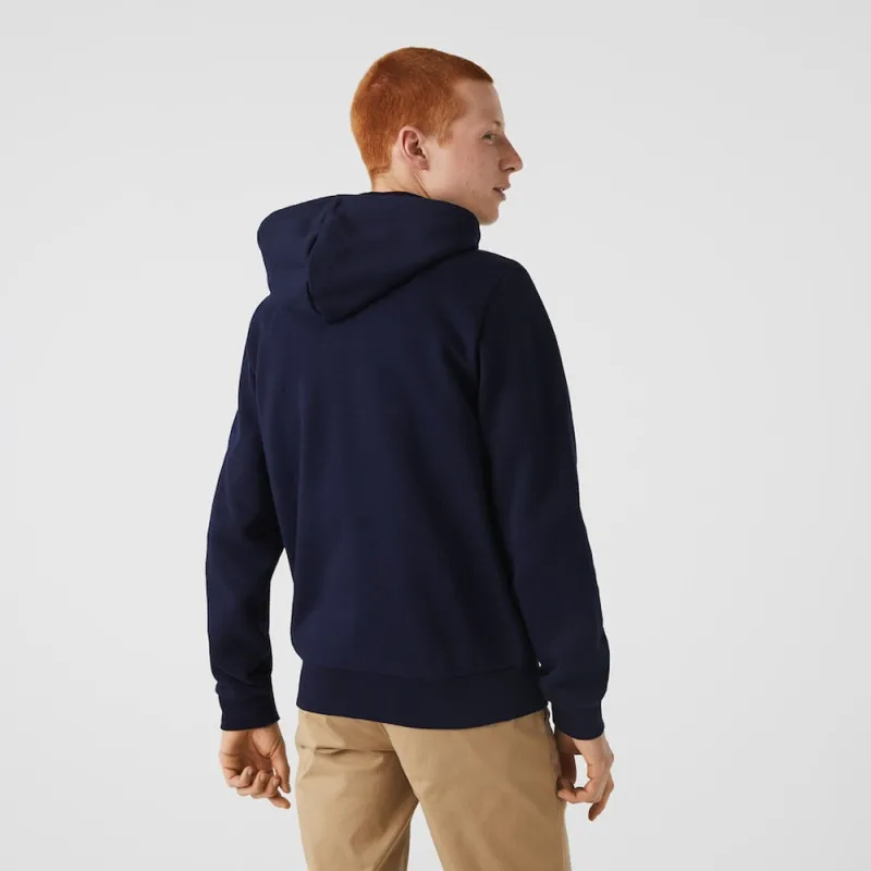 Sweatshirt zippé à capuche Lacoste SPORT avec empiècements en mesh