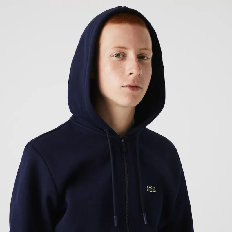 Sweatshirt zippé à capuche Lacoste SPORT avec empiècements en mesh