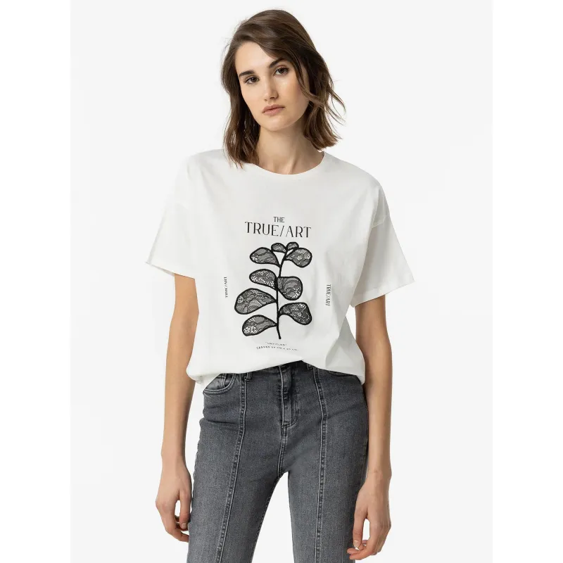 T-shirt côtelé col coeur rosila kaki femme - La Petite Etoile | wimod