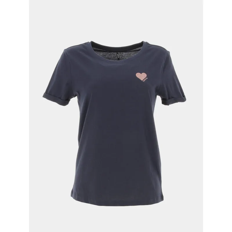 T-shirt côtelé col coeur rosila kaki femme - La Petite Etoile | wimod