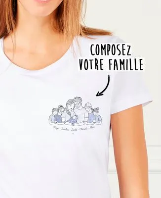 T-Shirt homme Famille câlin personnalisé