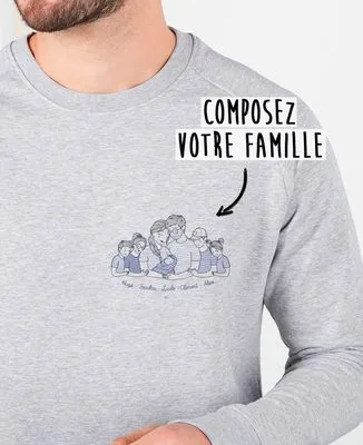 T-Shirt homme Famille câlin personnalisé