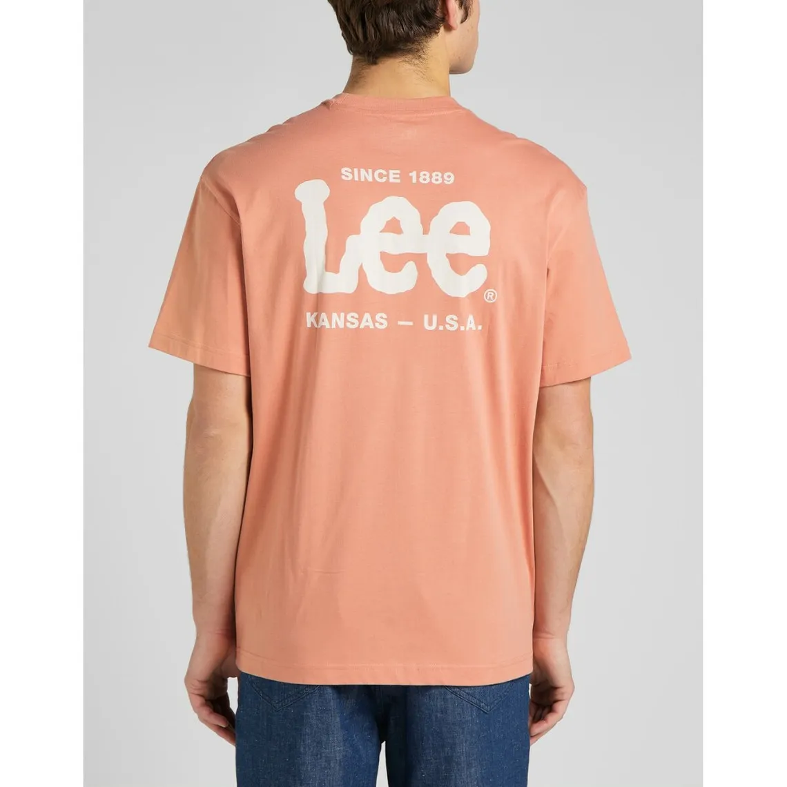 T-Shirt Homme orange en coton Lee - T-shirt / Polo Homme sur MenCorner