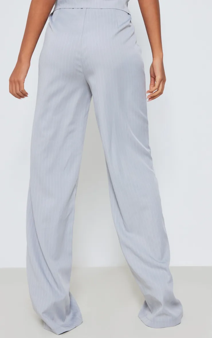 Tall Pantalon de tailleur gris clair et rayures fines