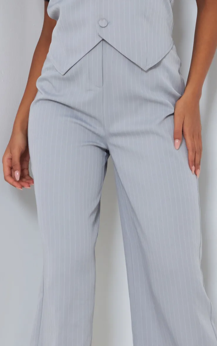 Tall Pantalon de tailleur gris clair et rayures fines