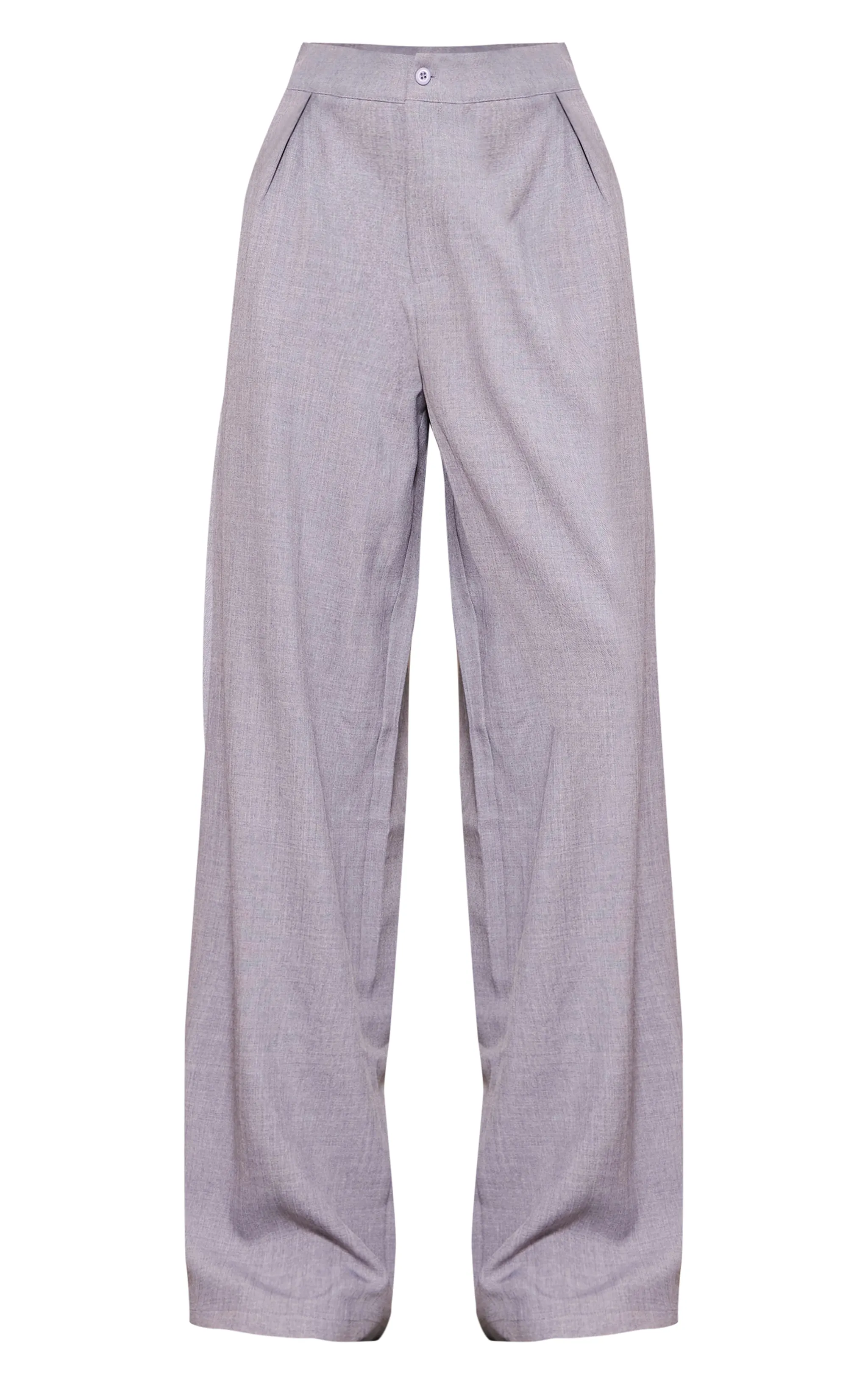 Tall Pantalon de tailleur large tissé gris