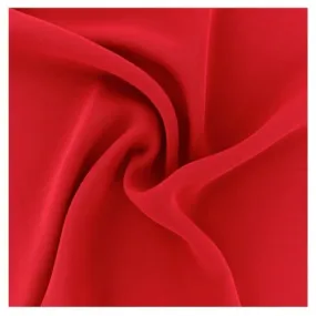 Tissu mousseline crêpe - Rouge passion x 50cm