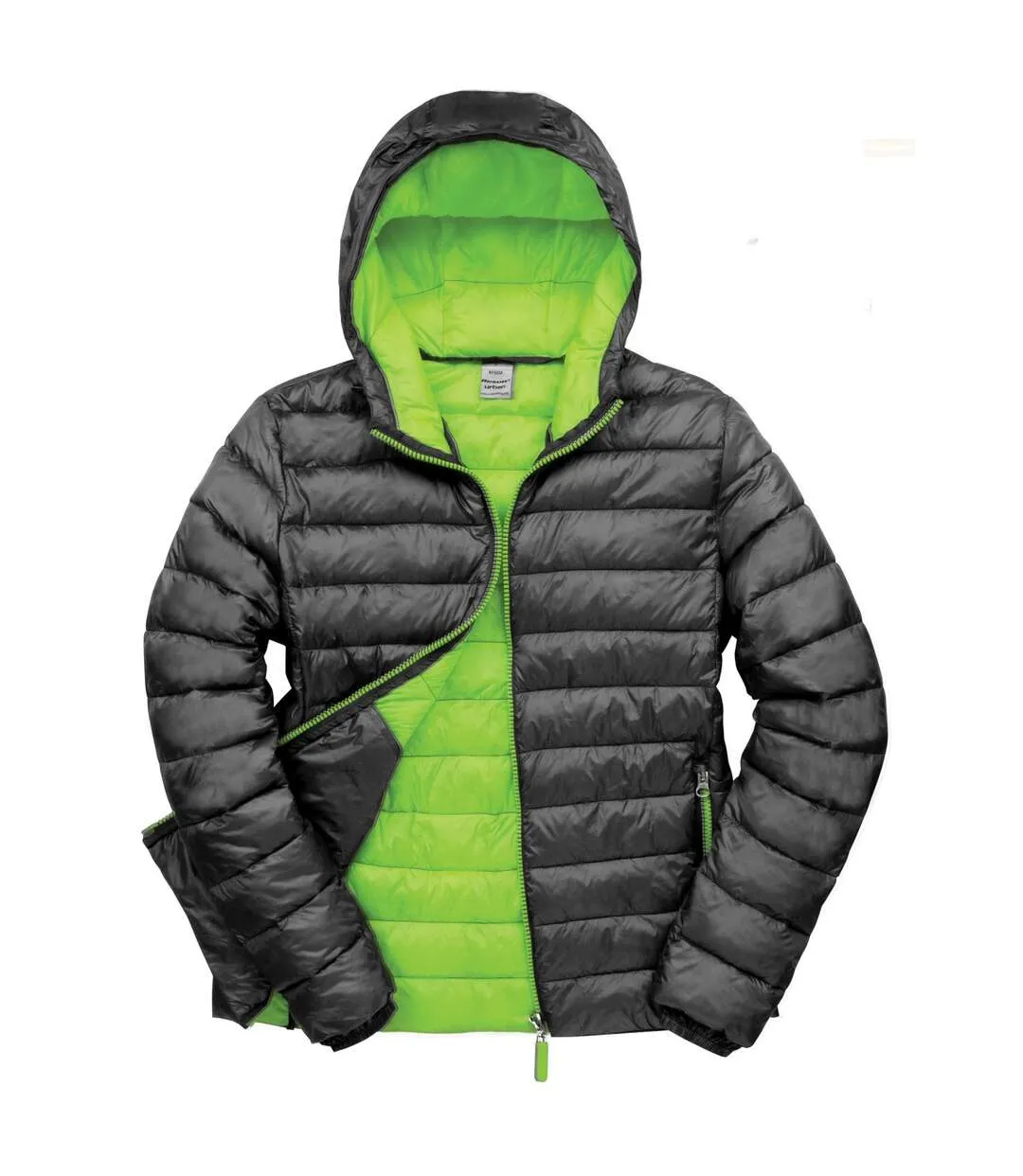 Urban snowbird veste rembourrée à capuche homme noir/vert citron Result