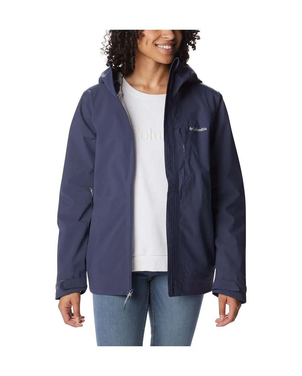 Veste impermeable à capuche manches longues Femme OMNI-TECH AMPLI-DRY SHELL Bleu