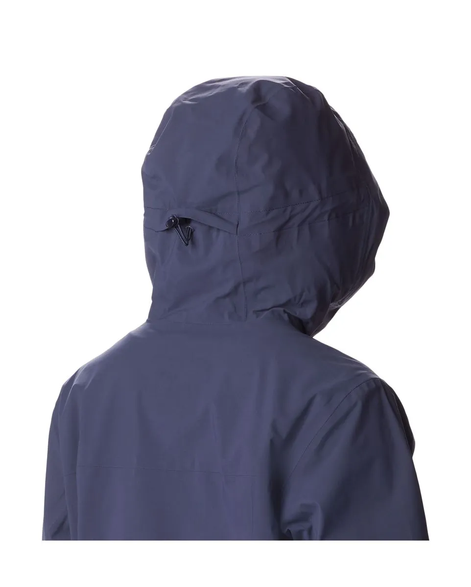 Veste impermeable à capuche manches longues Femme OMNI-TECH AMPLI-DRY SHELL Bleu