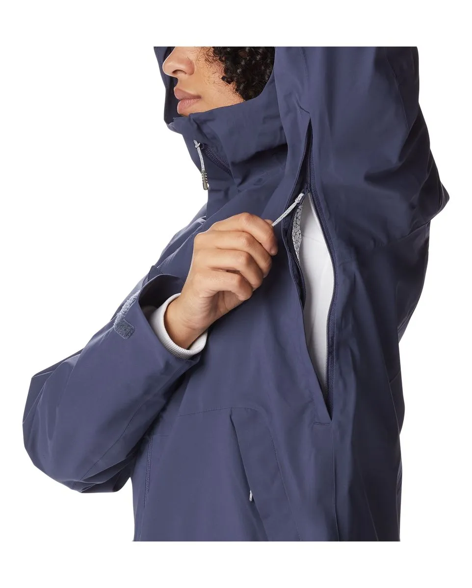 Veste impermeable à capuche manches longues Femme OMNI-TECH AMPLI-DRY SHELL Bleu