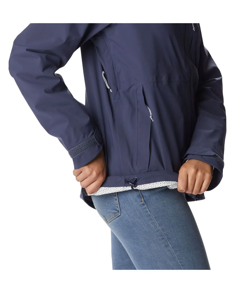 Veste impermeable à capuche manches longues Femme OMNI-TECH AMPLI-DRY SHELL Bleu