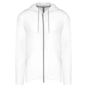 Veste zip intégral à capuche - Homme - K438 - blanc 