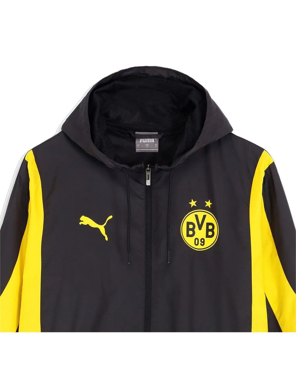 Veste zip à capuche Homme BVB PREM WOV JKT Noir