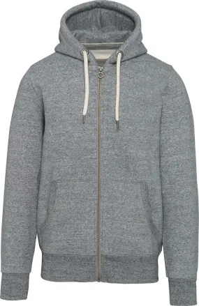 Veste à capuche aspect vintage - Homme - KV2306 - gris chiné 