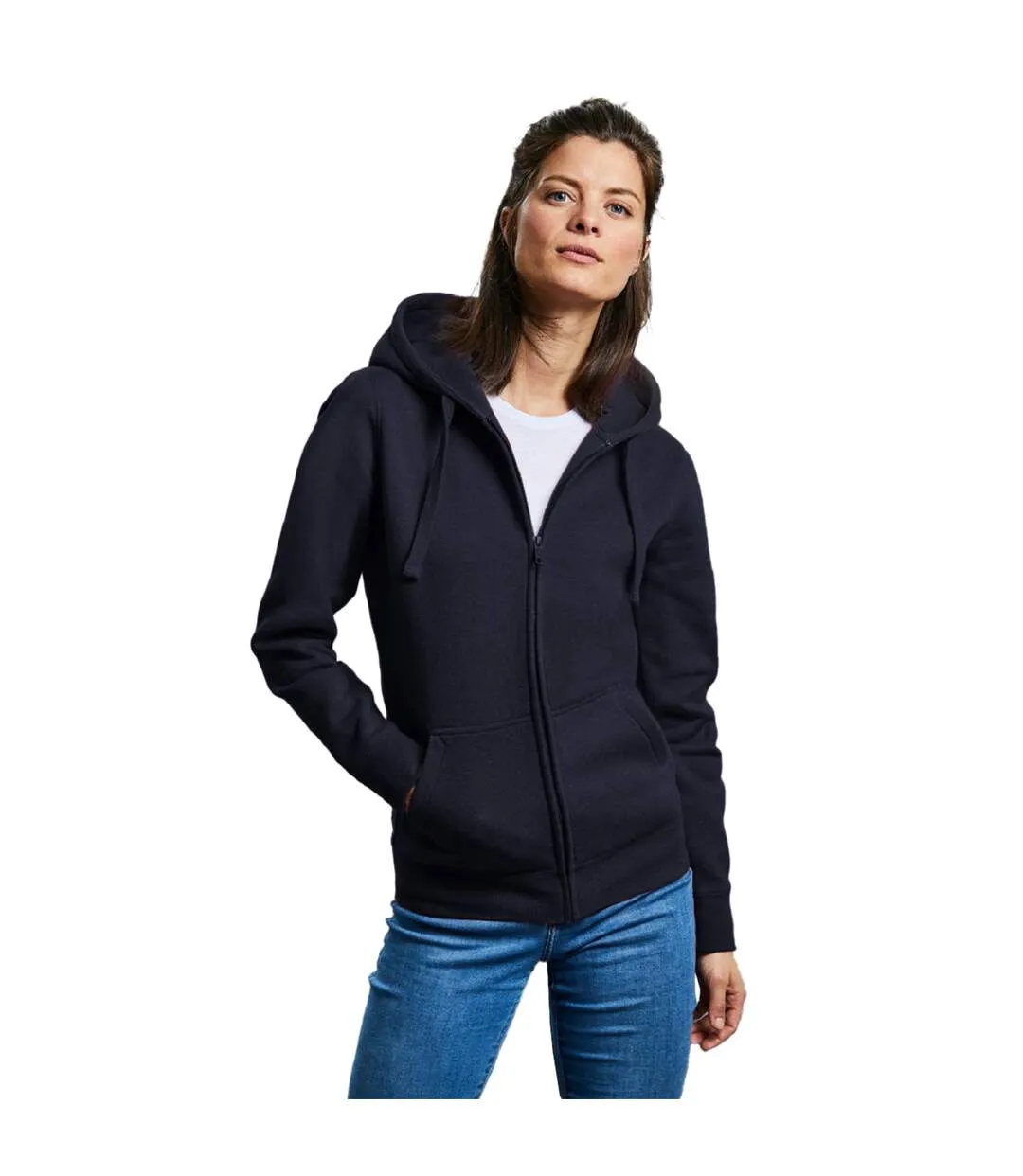 Veste à capuche authentic femme bleu indigo chiné Russell