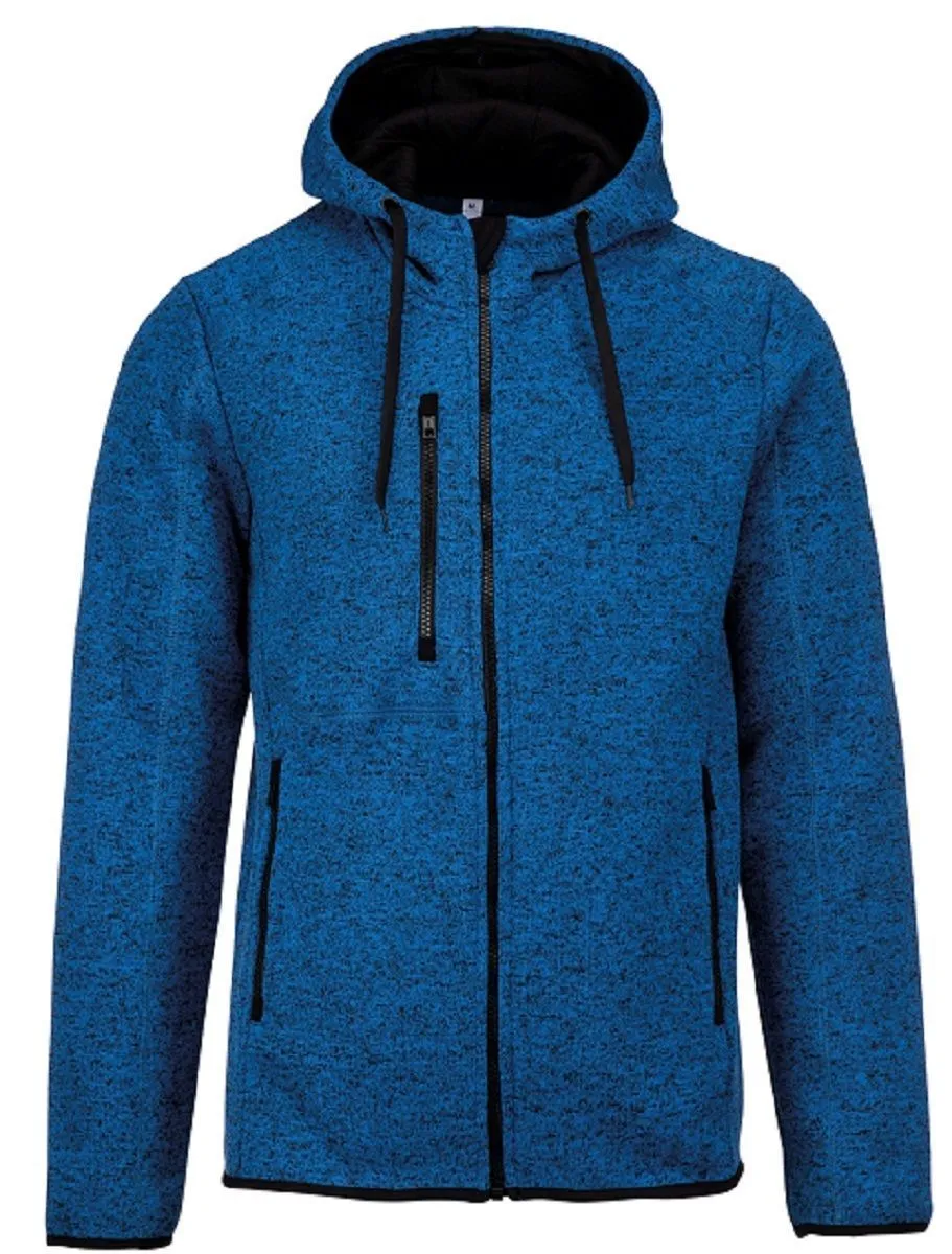 Veste à capuche chinée - Homme - PA365 - bleu roi mélange 