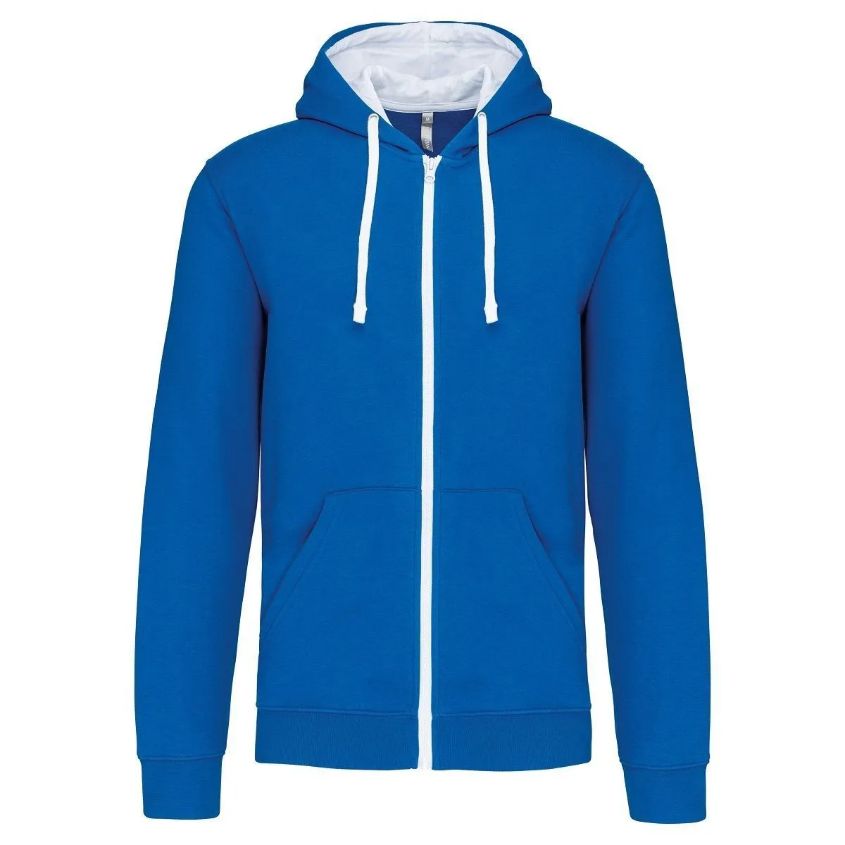 Veste à capuche contrastée - Homme - K466 - bleu roi et blanc 